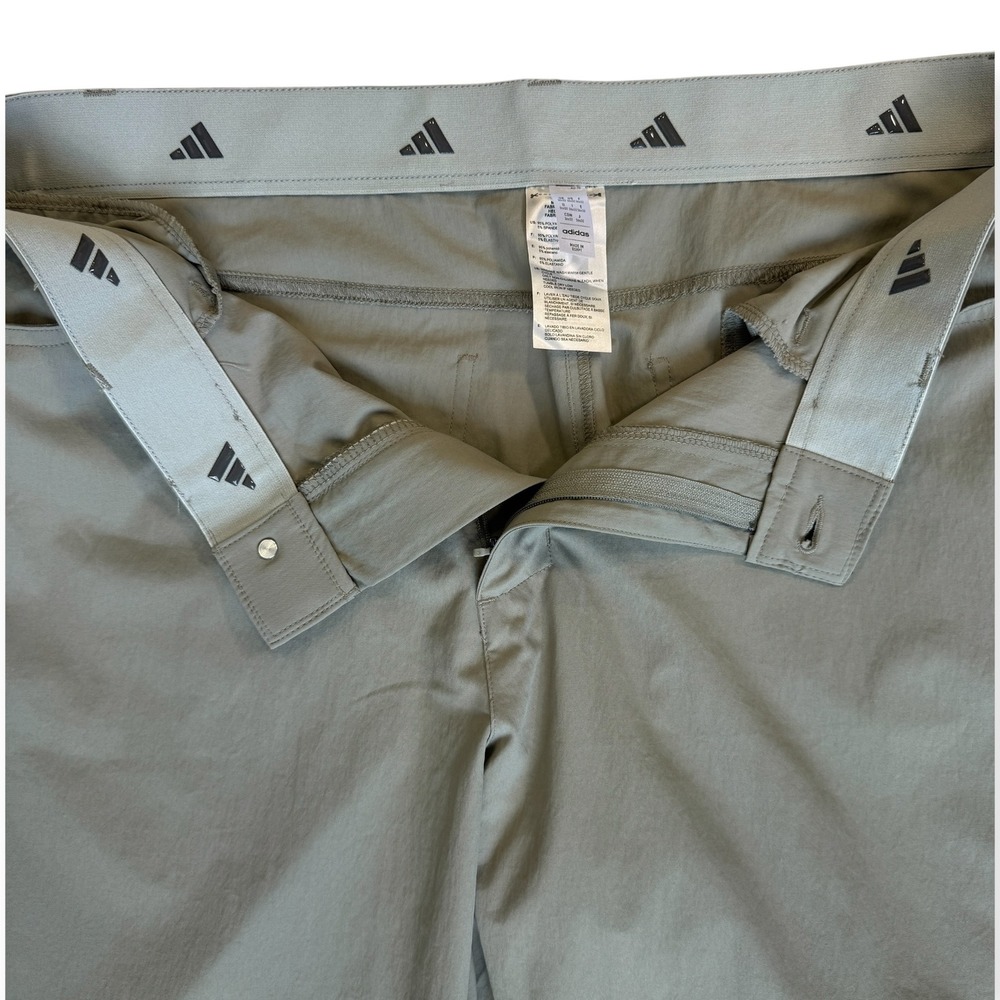 Adidas Golf Pants Mens 36x32 Gray Stretch Lightweight Performance Techwear Sport